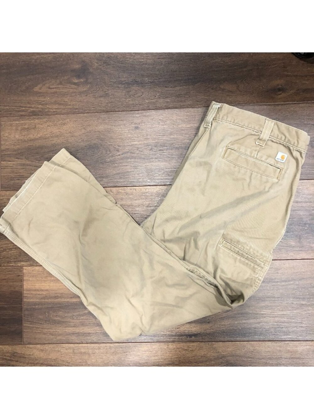 Carhartt Khaki Pants Size 38x30 Relaxed Fit Twill 5 Pocket Work Wear READ DESC